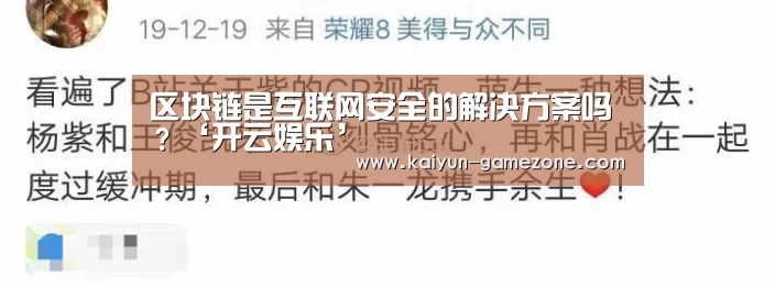 区块链是互联网安全的解决方案吗?‘开云娱乐’(图4) 开云电竞